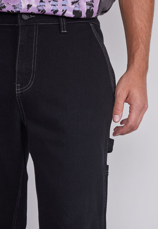 Jeans Hombre Carpintero Negro Sioux